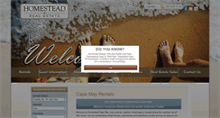 Desktop Screenshot of homesteadcapemayrentals.com