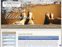 Tablet Screenshot of homesteadcapemayrentals.com
